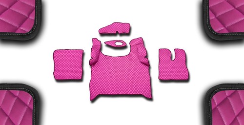 Pink eco leather layers - leather,