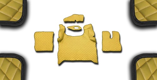 Yellow eco leather layer - yellow,
