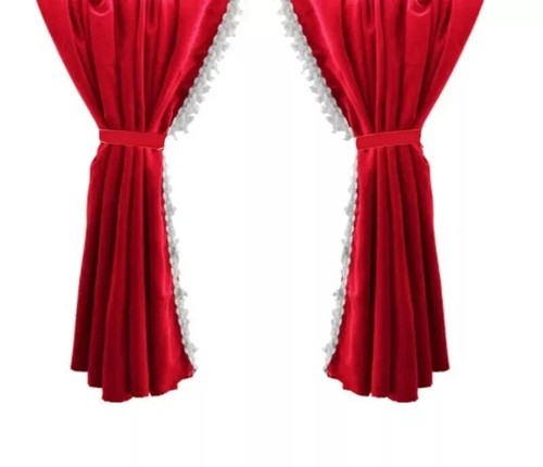 Red curtains left - curtains,