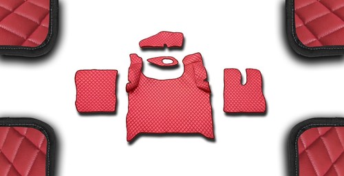 Red eco leather - leather, layers