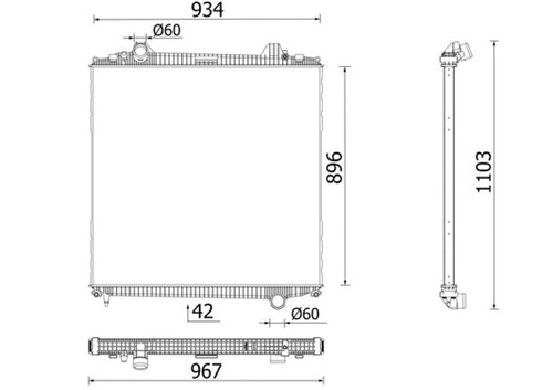 Mahle 103 000p radiator - mahle,