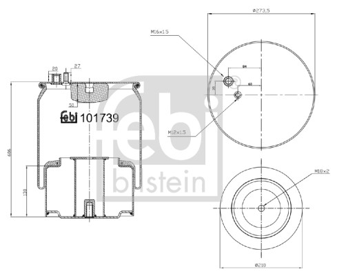 Febi 101739 rear air - febi,