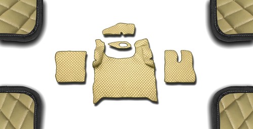Beige eco leather layers - beige,