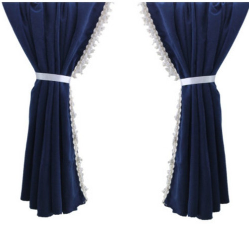 Blue side curtains with - 2x,